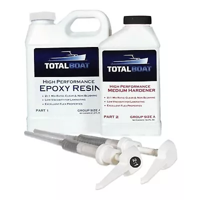 TotalBoat-510822 High Performance Epoxy Kit Crystal Clear Marine Grade Resin... • $97.92