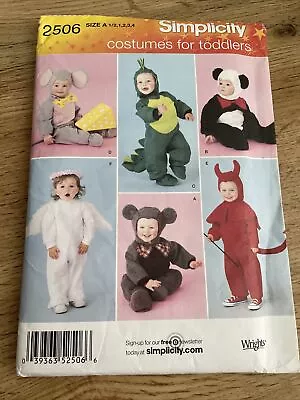 Simplicity Fabric Sewing Pattern 2506 Toddler Fancy Dress Costumes - UNCUT • £5.99