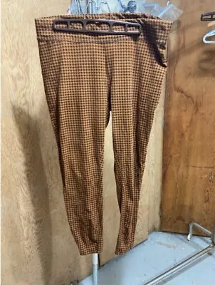 Lands End Houndstooth Print High Rise Leggings Women's Size Large • $10