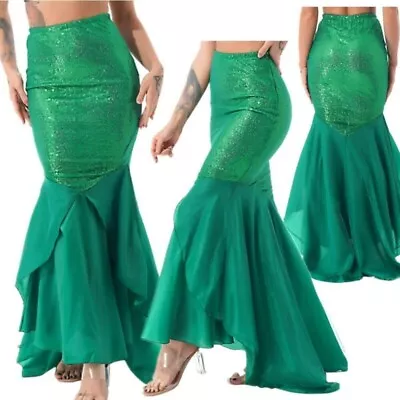 Womens Ladies Bodycon Fancy Party Costume Mermaid Tail Skirt Long Maxi Dress • $17.57