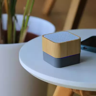 WOOD BLUETOOTH WIRELESS MINI SPEAKER USB RECHARGEABLE - Iphone Ipad Android USE • £12.99