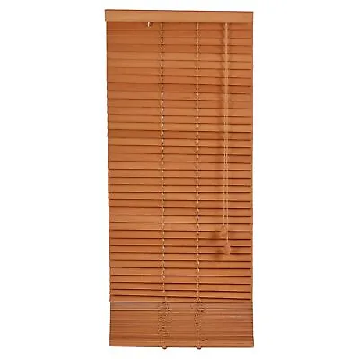 Wooden Venetian Blinds Real Wood Slats Horizontal Window Shades All Sizes Pecan • £22.95