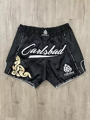 Carbonfit Muay Thai MMA Kick Boxing Shorts Black Men L 5” Inseam Carlsbad Cali • $19.89