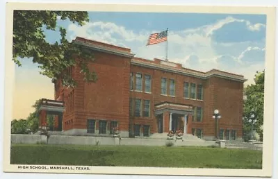 Marshall Tx High School Vintage Postcard Texas White Border • $8.99