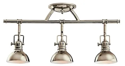 3 Light Fixed Rail - With Vintage Industrial Inspirations - 11.25 Inches Tall By • $174.95