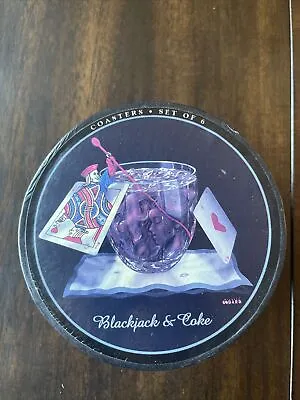 Michael Godard Set Of 6 Drink Coasters Blackjack And Coke • $14.99