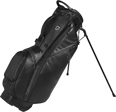 Wilson Staff Classix Stand Bag - 4-Way Vegan Leather Carry Bag - BLACK • $249.99