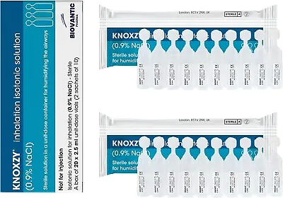 Inhalation Saline Solution For Humidifying The Airways NaCl 20 X 2.5ml Unit Dose • £8.99