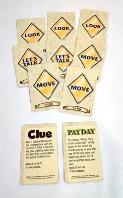 Electronic Mystery Mansion Replacement Parts: 8 Turn Cards And 2 Promo Cards • $8