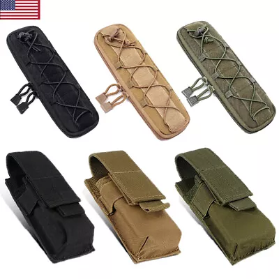 Tactical Molle Military Knife Sheath Case Nylon Pouch Flashlight Holder Holster • $7.99