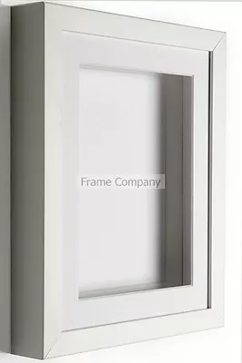 £10.64 • Buy 3D Box Frames In Black Or White Picture Photo Display Frame With Mounts UK