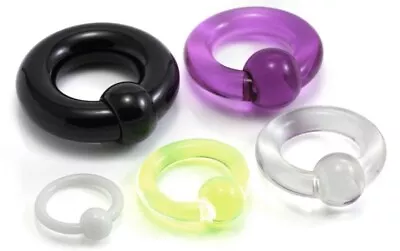 2x Large Size Captive Bead Ring CRB Captive 8mm Bead Ball BCR 10 Guage 2.4 Mm • £4.99