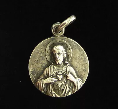 Vintage Sacred Heart Of Jesus Medal Mary Mount Carmel Petite Medal Small Size • $7.99
