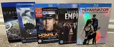 TV Blu Ray Set - Boardwalk Empire Homeland Sarah Connor Terminator Planet Earth • £0.99