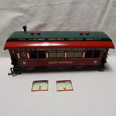 G Scale Christmas Car North Pole And Snowflake RailRoad Feliz Navidad Car • $36