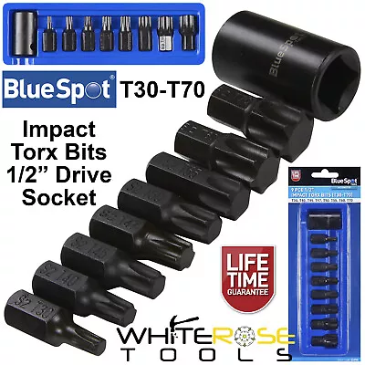 BlueSpot Impact Torx Bit Socket Set 9pc 1/2  Drive T30-T70 Trx-Star TRX • £9.85