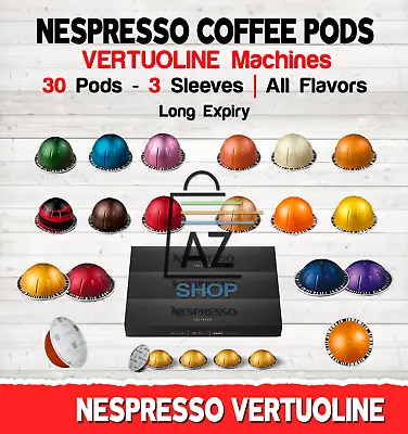 Nespresso Coffee 30 Pods Capsules 3 Sleeves VertuoLine Machines / CHOOSE FLAVOUR • $59.95
