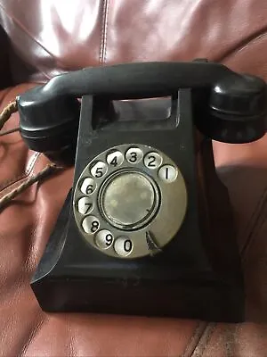 £30 • Buy Vintage Black Bakelite AEP 1950's Telephone - Converted  Dial Springs Back Quick