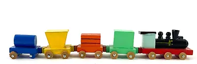 Vintage 5 Piece Shackman Wooden Magnetic Train Set Made In Japan • $9.99