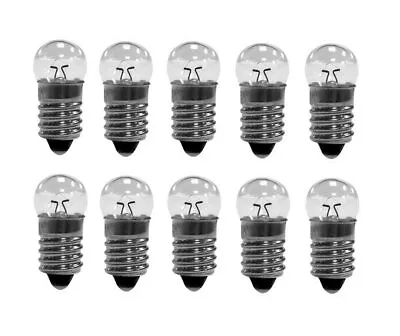 10x E10 Miniature Screw Base Light Bulbs 6V / 0.5A 6 Volt Flashlight Lamp Min • $7.44