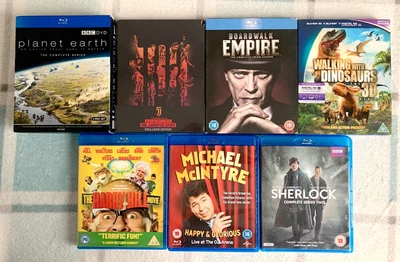 £9.95 • Buy 7 X Blu Ray Bundle Job Lot : TV BOX SET : BBC Planet Earth, Boardwalk Empire