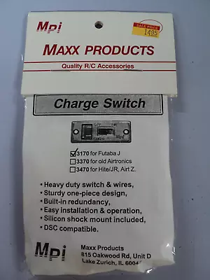 MPI Max Products R/C Airplane Charge Switch 3170 Futaba Type Plug New In Package • $12