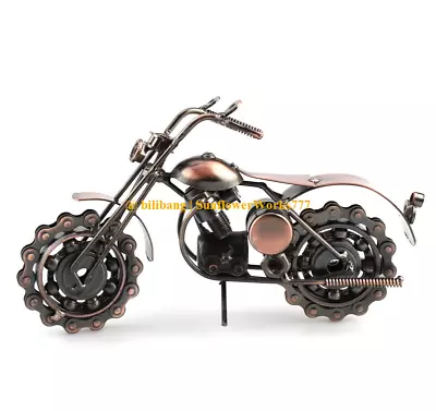 Retro Metal Motorcycle Motorbike Model Home Decor Iron Art Motor Gift Decoration • $18.99