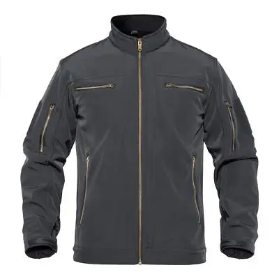 Men's Full-Zip Softshell Jacket Waterproof Outdoor Hiking Casual Work Warm Coats • $27.98