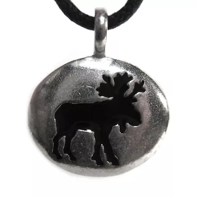 Moose Animal Spirit Guide Pendant NEW 1  Pewter Totem Amulet W/ Cord - US Made! • $15.49