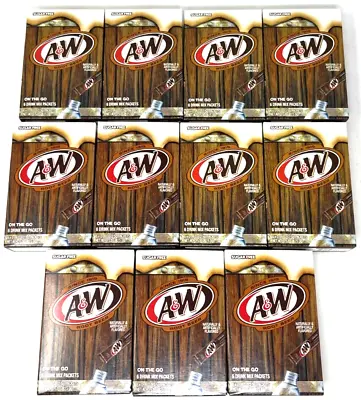 (11) A&W Root Beer On The Go Drink Mix Packets 6 Packets EACH Best By: 8/2025 • £24.12