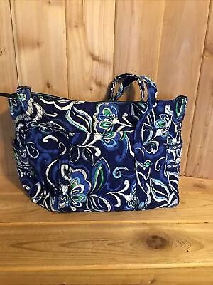 Vera Bradley Mediterranean Blue Morgan Purse Beach Shopping Handbag • $18