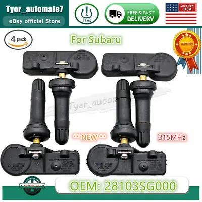 $25.93 • Buy New For Subaru TPMS Tire Air Pressure Sensors Replacement 28103SG000 28103AJ00A