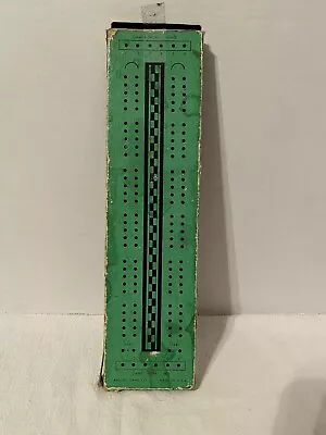 Vintage ARE-JAY Game Co. Cribbage Board Std # 101 Red & Natural Pegs Box EUC • $10