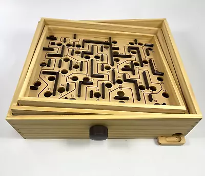 Brio Labyrinth Tilt Maze Challenge Game With 1 Steel Ball Made In Sweden Wooden • $24.99