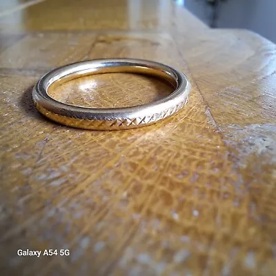 14k Gold Band Ring Size K • £70