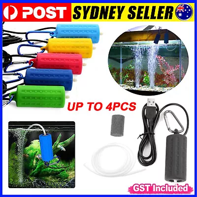 Ultra Silent Portable Mini USB Aquarium Fish Tank Oxygen Air Pump Energey Saving • $14.59