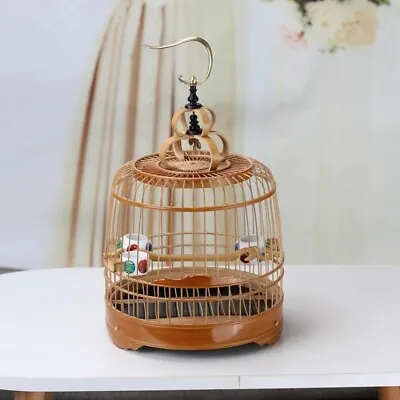 $139.99 • Buy  22 Cm Chinese Old Bamboo Carving Circular Bird Cage With Pure Hand-made 60464 