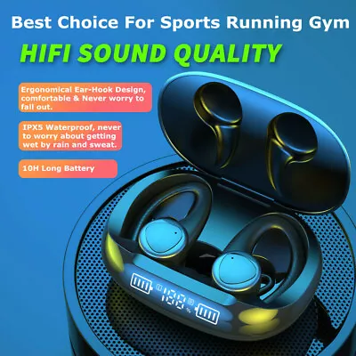 $18.88 • Buy Sweatproof Wireless Bluetooth Earphones Headphones Sport Gym Earbuds With Mic AU