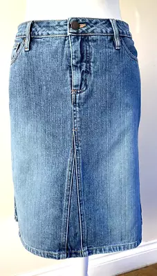 Women's Denim Skirt Size 12 Short Straight Faded Glory • £9.35