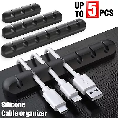 USB Charge Cable Holder Cable Clips Cable Organizer Desk Cable Management Clips • $18.49