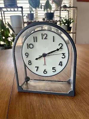 Vtg. Michael Graves Memphis Alarm Clear Plastic W Metal Frame Clock Great Design • $18