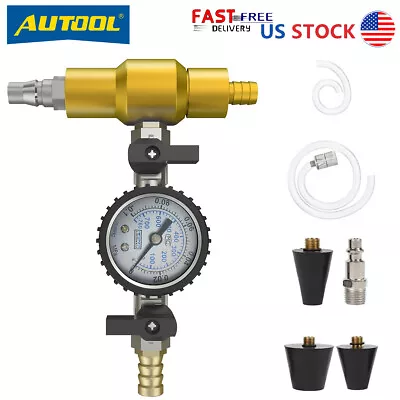 $48.99 • Buy Auto Cooling System Vacuum Purge & Refill Kit Radiator Pressure Gauge Tester Set