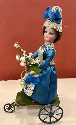 Antique FG French Mechanical Wind Up Bisque Head Doll • $1950