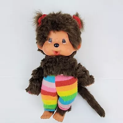 Sekiguchi Monchhichi Doll Girl Doll With Rainbow Pants Collectable Toy • $25.67