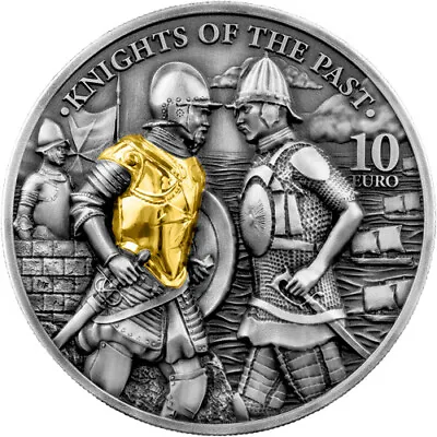 2022 2 Oz Antique Malta Silver Knights Of The Past Coin (Box CoA) • $258.91