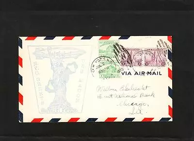 Airship Zeppelin USS Macon New York Greets Sta W Ellipse 1933 Cover Z80 • $34.50