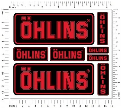 Ohlins Fork Shock Stickers Set Aprilia Ducati Kawasaki Graphics Laminated Decals • £7.99