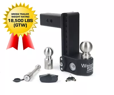 Weigh Safe SWS8-2.5-KA 8  Steel Drop Hitch 2.5  Receiver 18500LBS +Receiver Pin • $384