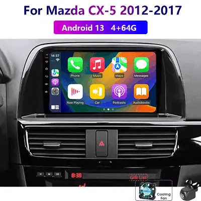 Wireless Carplay For Mazda CX-5 2012-2017 Android13 4-64GB Car Stereo Radio GPS • $158.32