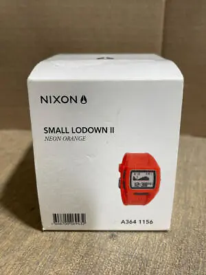 Nixon Mens SMALL Lodown II A3641156 Neon Orange Silicone Quartz Surf Watch • $42.62